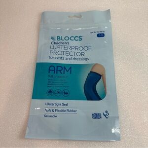 Bloccs Children’s Waterproof Cast Protector Full Arm Age 1 - 3 Blue Reusable
